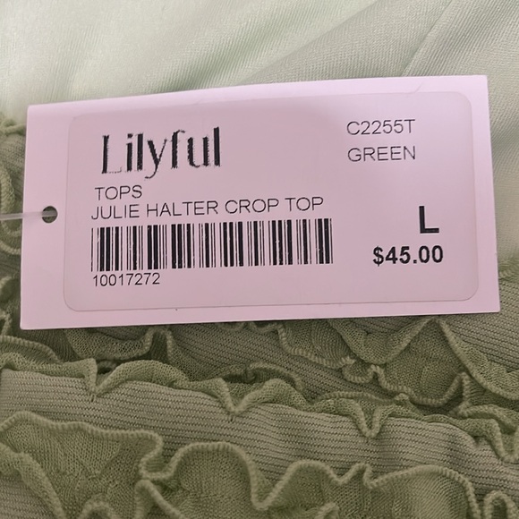 NWT Lilyful “Julie” Halter Crop Top, L - Picture 5 of 5